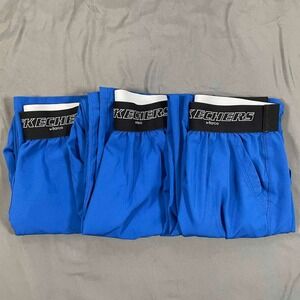Lot of 3 Skechers by Barco Womens Small Scrub Pants Royal Blue Cargo SK202